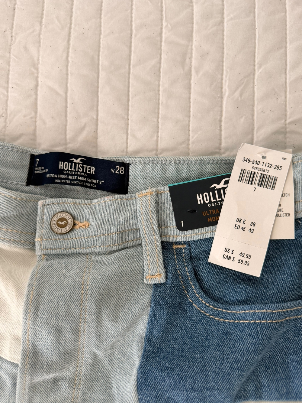 Hollister Men’s Two-Tone Blue Relaxed Jeans - Light & Dark Blue